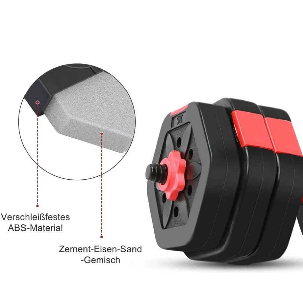 SET MANUBRI BILANCIERE CON BIELLA REGOLABILI 15KG ALLENAMENTO CORPO PALESTRA CASA