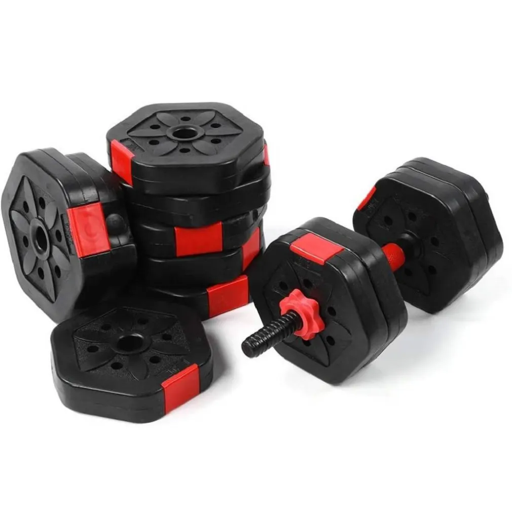 SET MANUBRI BILANCIERE CON BIELLA REGOLABILI 30KG ALLENAMENTO CORPO PALESTRA CASA