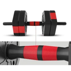 SET MANUBRI BILANCIERE CON BIELLA REGOLABILI 30KG ALLENAMENTO CORPO PALESTRA CASA