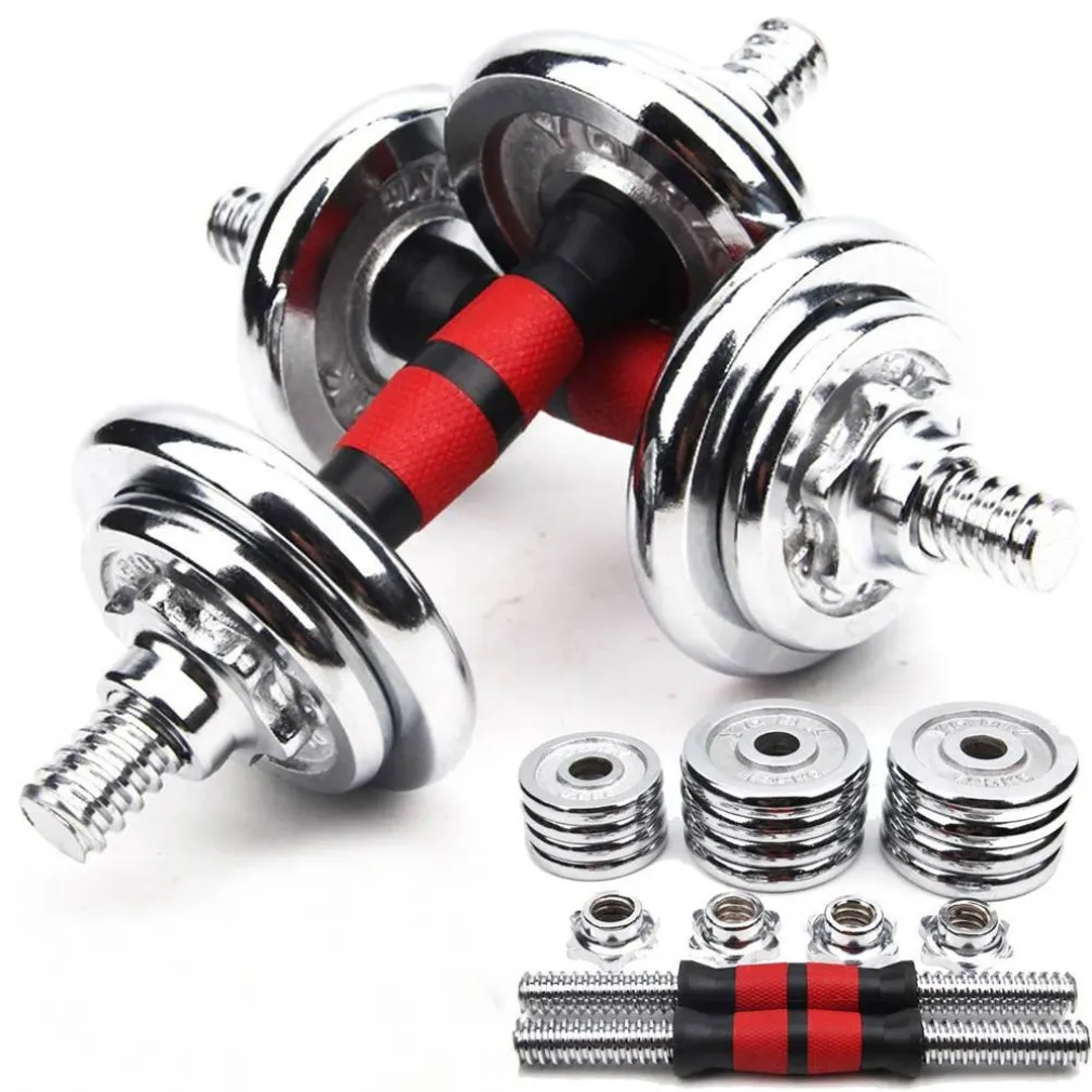 SET MANUBRI COMPONIBILI PESI REGOLABILI PALESTRA DUMBBELL IN ACCIAIO 25KG TOTALE