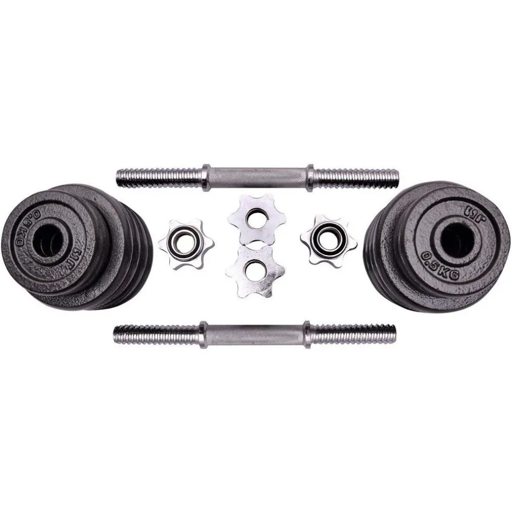 SET MANUBRI REGOLABILI GHISA DA 20 KG PER BODYBUILDING FITNESS SOLLEVAMENTO PESI