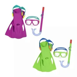 SET MASCHERA BOCCAGLIO PINNE SNORKELING FREESTYLE 7-14 ANNI PISCINA MARE 25019