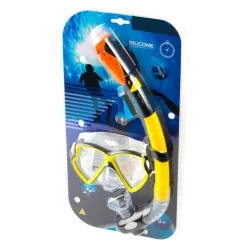 SET MASCHERA CON BOCCAIO PER IMMERSIONI SNORKELING SUB MARE PISCINA COLOR 70504L