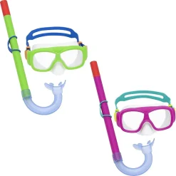SET MASCHERA PER SNORKELING CON BOCCAGLIO BAMBINI 7-14ANNI COLORI ASSORTITI 24035