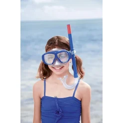 SET MASCHERA PER SNORKELING CON BOCCAGLIO BAMBINI 7-14ANNI COLORI ASSORTITI 24035