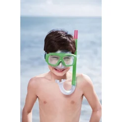 SET MASCHERA PER SNORKELING CON BOCCAGLIO BAMBINI 7-14ANNI COLORI ASSORTITI 24035