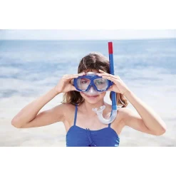 SET MASCHERA PER SNORKELING CON BOCCAGLIO BAMBINI 7-14ANNI COLORI ASSORTITI 24035