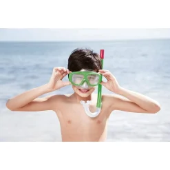 SET MASCHERA PER SNORKELING CON BOCCAGLIO BAMBINI 7-14ANNI COLORI ASSORTITI 24035