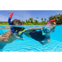 SET MASCHERA PER SNORKELING CON BOCCAGLIO PER BAMBINI 7-14 ANNI COLORI ASS 24025