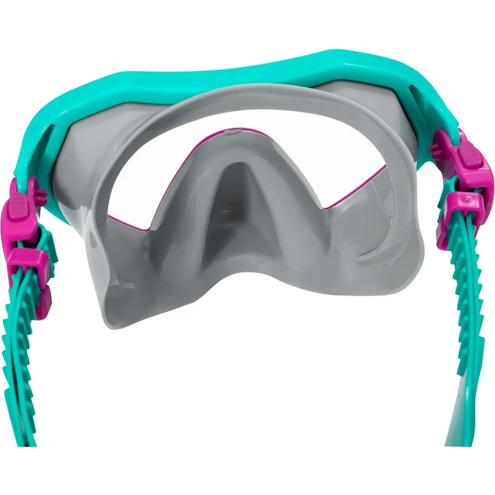 SET MASCHERA PER SNORKELING CON BOCCAGLIO PER BAMBINI 7-14 ANNI COLORI ASS 24025
