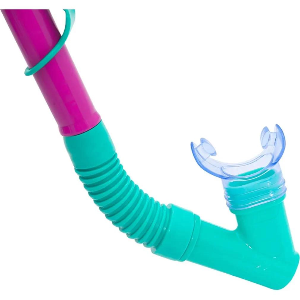 SET MASCHERA PER SNORKELING CON BOCCAGLIO PER BAMBINI 7-14 ANNI COLORI ASS 24025