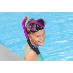 SET MASCHERA SNORKELING DOMINATOR 7-14ANNI 2 COLORI ASSORTITI MARE PISCINA 24070