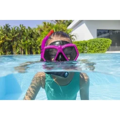 SET MASCHERA SNORKELING DOMINATOR 7-14ANNI 2 COLORI ASSORTITI MARE PISCINA 24070