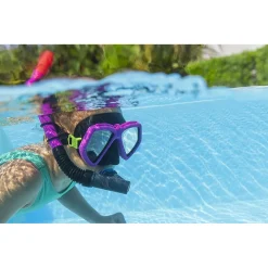SET MASCHERA SNORKELING DOMINATOR 7-14ANNI 2 COLORI ASSORTITI MARE PISCINA 24070