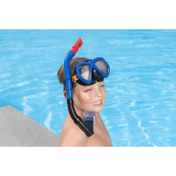 SET MASCHERA SNORKELING DOMINATOR 7-14ANNI 2 COLORI ASSORTITI MARE PISCINA 24070
