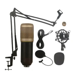 SET MICROFONO CON MIX SCHEDE AUDIO FILTRO ANTI-POP SUPPORTO GIREVOLE STUDIO MIC8