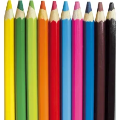 SET PASTELLI COLORATI 12 PZ. MATITE IN LEGNO PER COLORARE BAMBINI SCUOLA DISEGNO
