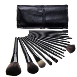 SET PENNELLI TRUCCO 18 PEZZI MAKE UP PROFESSIONALE CON BORSETTA PORTA PENNELLI