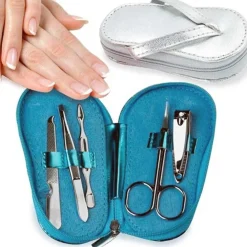 SET PER MANICURE E PEDICURE 5 PEZZI FLIP FLOP IN ASTUCCIO PVC BEACH SLIPPER