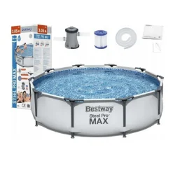 SET PISCINA FUORI TERRA ROTONDA STEEL PRO MAX 366X76CM 6473LT POMPA FILTRO 56416