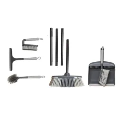 SET PULIZIA CASA 6 PZ CON PALETTA SPAZZOLA SPAZZOLONE SPAZZOLINA PIATTI TERGIVETRO SCOPA
