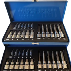 SET 19PZ 18 BUSSOLE AD INSERTO H KIT BUSSOLE 1/2" 1/4" INSERTI CORTI/LUNGHI/MEDI