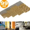 SET 100PZ 99 PUNTE PER TRAPANO HSS DORATE IN TITANIUM 1.5mm - 10mm PROESSIONALI