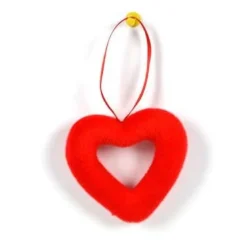 SET 6PZ APPENDINI A FORMA DI CUORI CUORE ROSSO 6CM IDEA REGALO PER SAN VALENTINO
