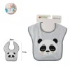 SET 2PZ BAVETTO BAVAGLINO NEONATO PAPPA ALLATTAMENTO BAMBINI PANDA 68333 BAVETTA