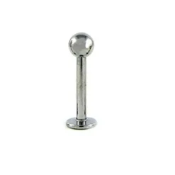 SET 3PZ. BODY PIERCING PALLINA 12MM LABBRO ORECCHIO TRAGO SFERA ACCIAIO NICKEL