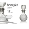 SET 6PZ BOTTIGLIA BOTTIGLIETTA 17 CM 250ML VETRO MULTIUSO ERMETICA DELUXE 773068