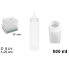 SET 12PZ BOTTIGLIE DOSATORE PLASTICA BECCUCCIO PER SALSE CONDIMENTI 500ML 102785