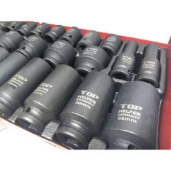 SET 35PZ BUSSOLE BOCCOLE ESAGONALI PER PISTOLA AVVITATORE PNEUMATICO 1/2