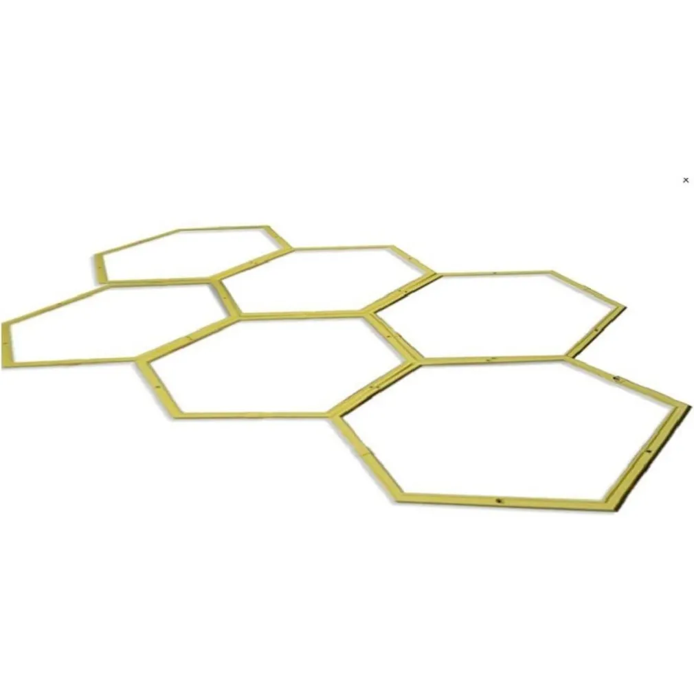 SET 6PZ CERCHI ESAGONALI PER ALLENAMENTO AGILITÀ ESERCIZI PALESTRA OSTACOLI 40CM