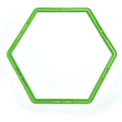 SET 6PZ CERCHI PIATTI ALLENAMENTO AGILITÀ ESAGONALE PER CALCIO FITNESS DA 50CM