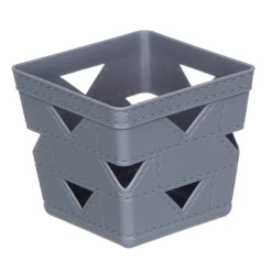 SET 3PZ CESTO CESTINO PORTA TUTTO OGGETTI ORGANIZZATORE QUADRATO 10X10X9CM 10712