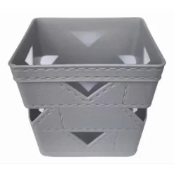 SET 3PZ CESTO CESTINO PORTA TUTTO OGGETTI ORGANIZZATORE QUADRATO 10X10X9CM 10712