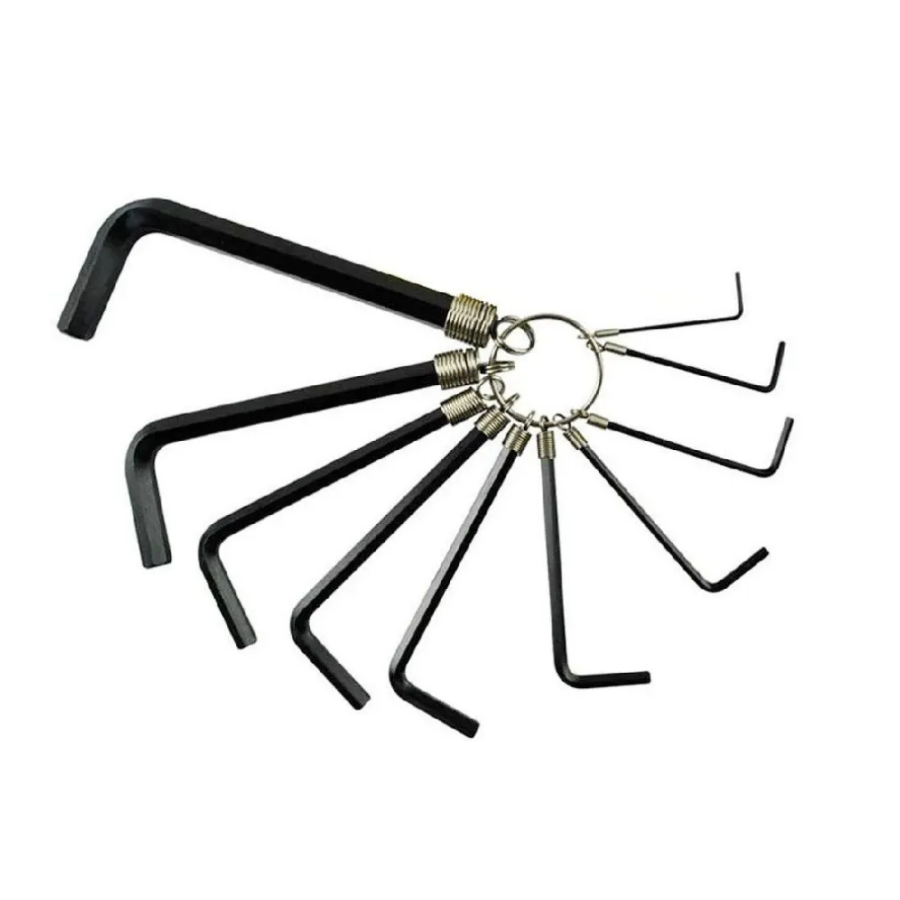 SET 8PZ CHIAVI ESAGONALI MULTIFUNZIONE DESIGN ERGONOMICO VARIE MISURE ANELLO 91055