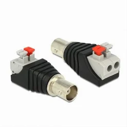 SET 2PZ CONNETTORE ADATTATORE BNC FEMMINA 220V TELECAMERA VIDEOSORVEGLIANZA C-045