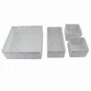 SET 4PZ CONTENITORI GRIGIO CHIARO SCATOLA IN TESSUTO ORGANIZER PORTAOGGETTI 79060