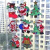 SET 2PZ DECORAZIONI ADESIVE NATALIZIE 30CM NATALE PER VETRO FINESTRE VETRINE STICKERS
