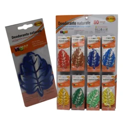 SET 3PZ DEODORANTE PROFUMO AUTO CASA BAGNO FORMA FOGLIA 2D VARIE FRAGRANZE DL-F018