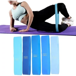 SET 5PZ FASCE ELASTICHE RESISTENZA FITNESS IN LATTICE VARI ESERCIZI YOGA PALESTRA