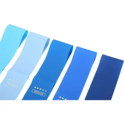 SET 5PZ FASCE ELASTICHE RESISTENZA FITNESS IN LATTICE VARI ESERCIZI YOGA PALESTRA