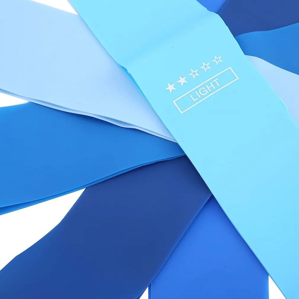 SET 5PZ FASCE ELASTICHE RESISTENZA FITNESS IN LATTICE VARI ESERCIZI YOGA PALESTRA