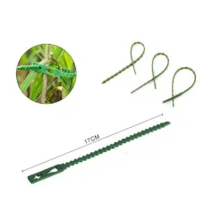 SET 30PZ FASCETTE BORDI SEGHETTATI FASCETTA PER PIANTE DA 17 CM REGOLABILI 56872