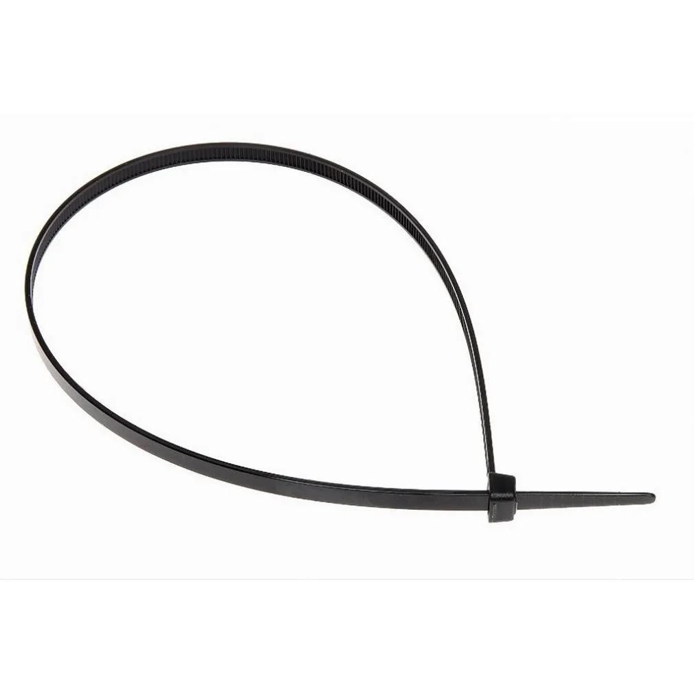 SET 100PZ FASCETTE SERRACAVO AUTOBLOCCANTI IN NYLON NERO 4.8MM X 350 MM 48-350-N