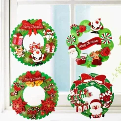 SET 2PZ FUORIPORTA GHIRLANDA CARTA 3D 36CM APPENDERE PORTA INGRESSO DECORAZIONI NATALE