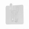 SET 2PZ GANCI ADESIVI APPENDINO DOPPIO A MURO BAGNO CUCINA CASA TRASPARENTE 87755