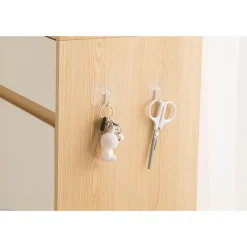 SET 2PZ GANCI ADESIVI APPENDI STROFINACCI ASCIUGAMANI ACCAPPATOIO BAGNO CUCINA 87756